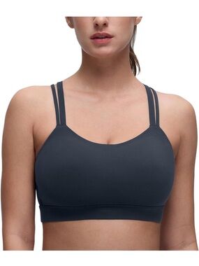 CRZ YOGA Softness Mold Butterlux Longline Strappy Sports Bra~Navy
